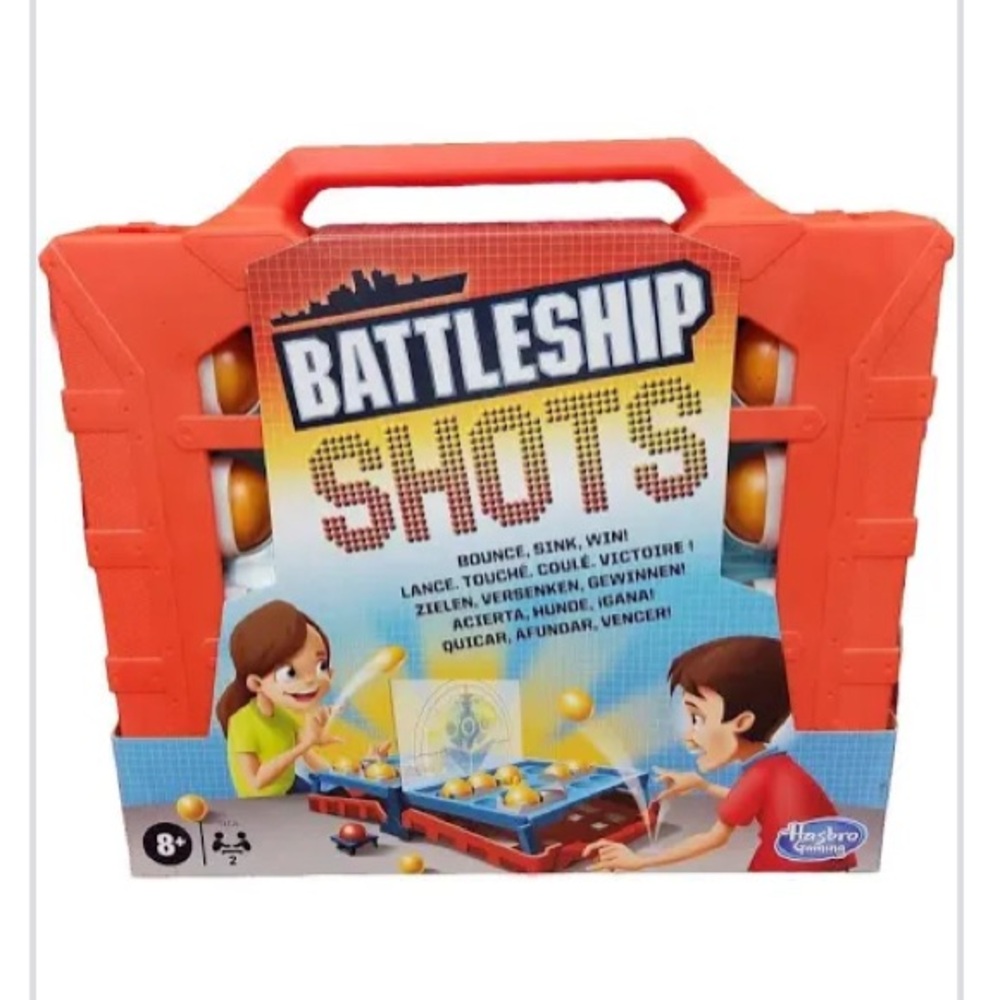 Hasbro Battleship Shots Game Kids Strategy Ball-Bouncing Game Hasbro‎ New Open